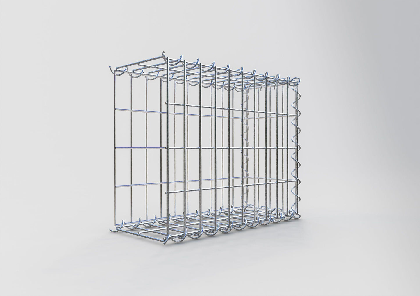 Gabion rapporté type 2 50 cm x 40 cm x 20 cm (L x H x P), mailles 5 cm x 10 cm, spirale