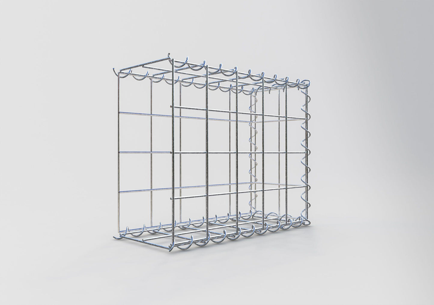 Add-on schanskorf type 2 50 cm x 40 cm x 20 cm (L x H x D), maaswijdte 10 cm x 10 cm, spiraal