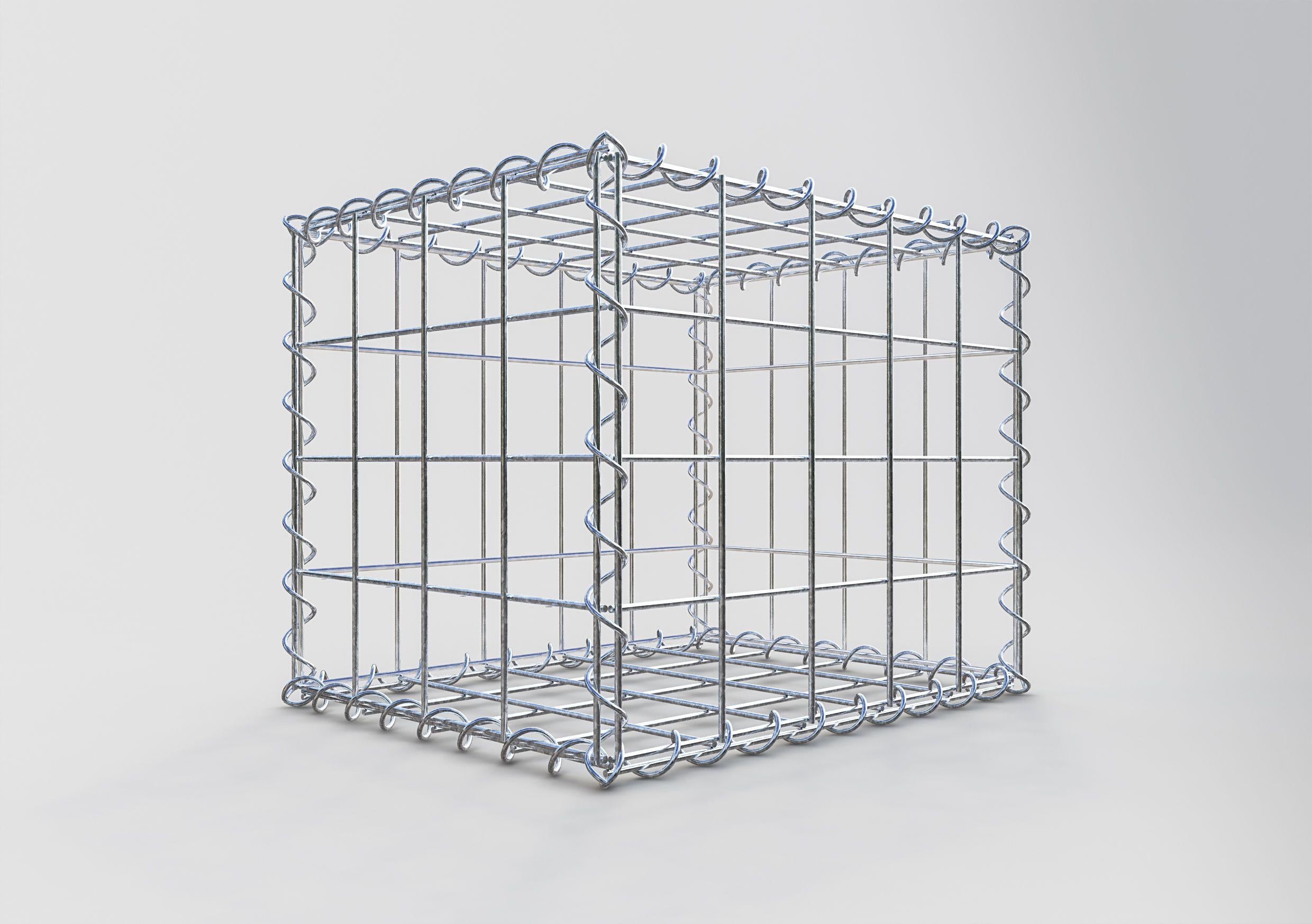 Gabion 50 cm x 40 cm x 40 cm (L x H x P), maille 10 cm x 10 cm, spirale