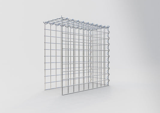 Add-on schanskorf type 4 50 cm x 50 cm x 20 cm (L x H x D), maaswijdte 5 cm x 5 cm, spiraalvormig