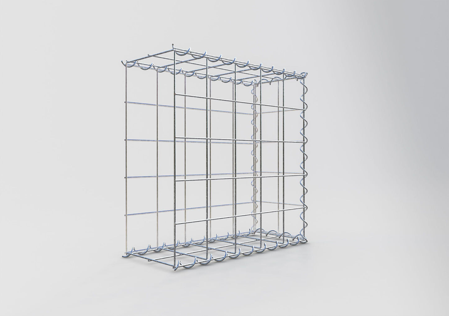 Add-on schanskorf type 2 50 cm x 50 cm x 20 cm (L x H x D), maaswijdte 10 cm x 10 cm, spiraal