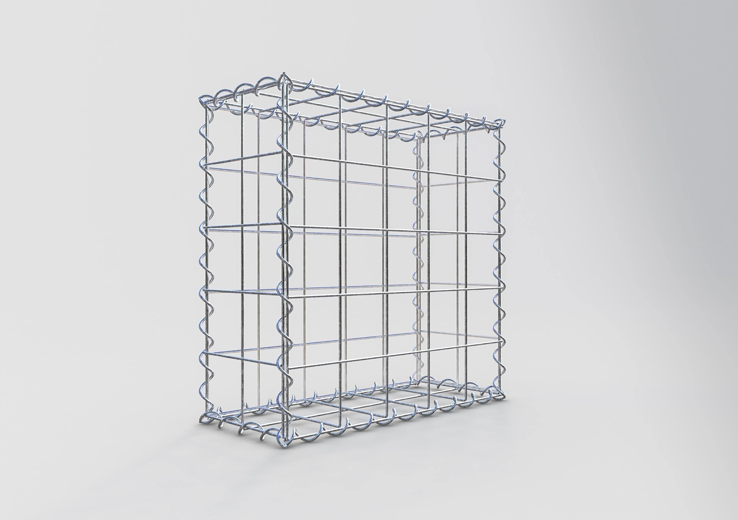 Gabion 50 cm x 50 cm x 20 cm (L x H x P), maille 10 cm x 10 cm, spirale