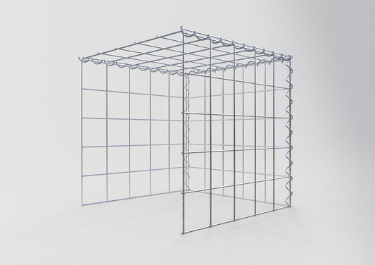 Fourche rapportée type 4 50 cm x 50 cm x 50 cm (L x H x P), mailles 10 cm x 10 cm, spirale