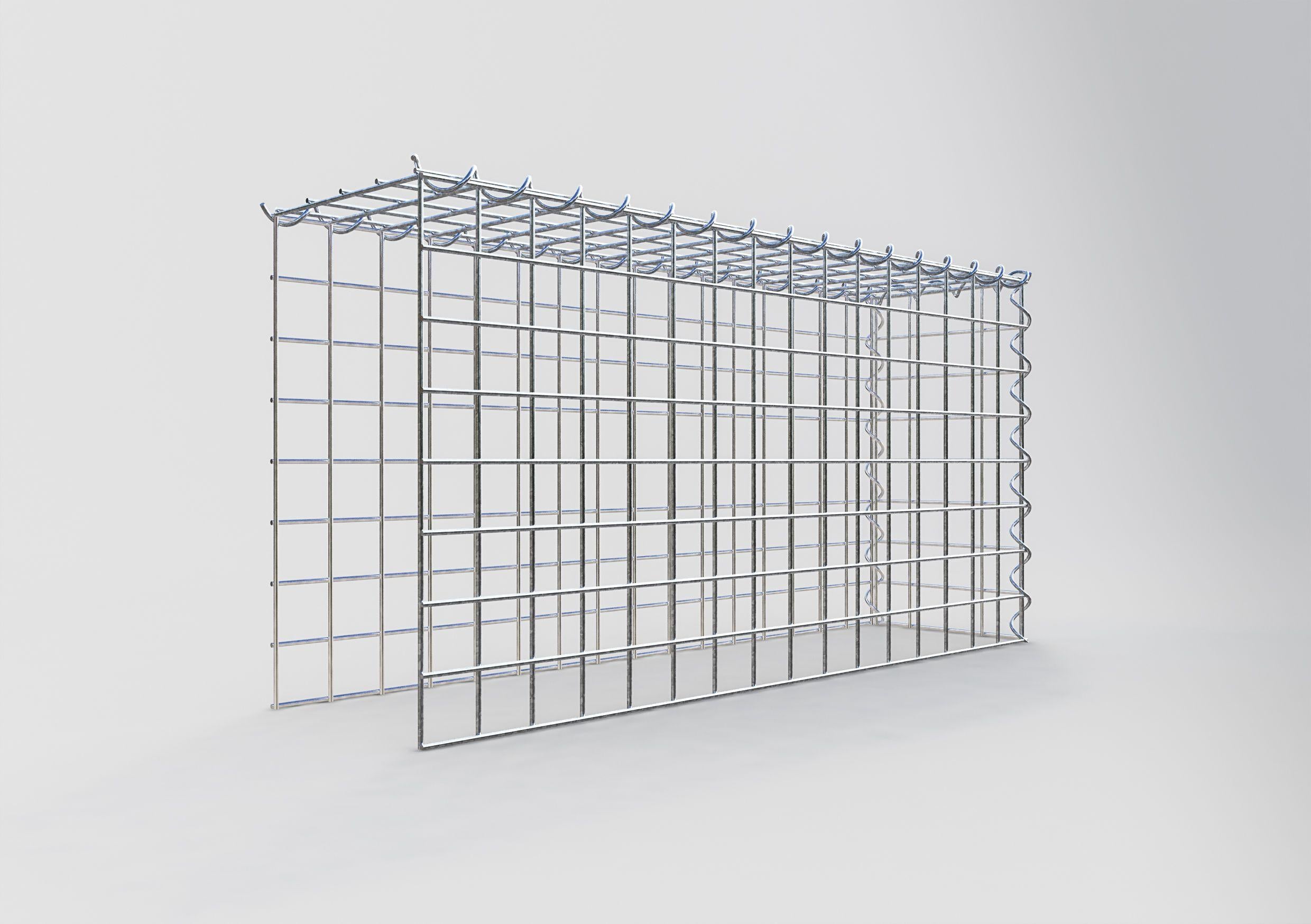 Gabion monté type 4 80 cm x 40 cm x 20 cm (L x H x P), maille 5 cm x 5 cm, spirale