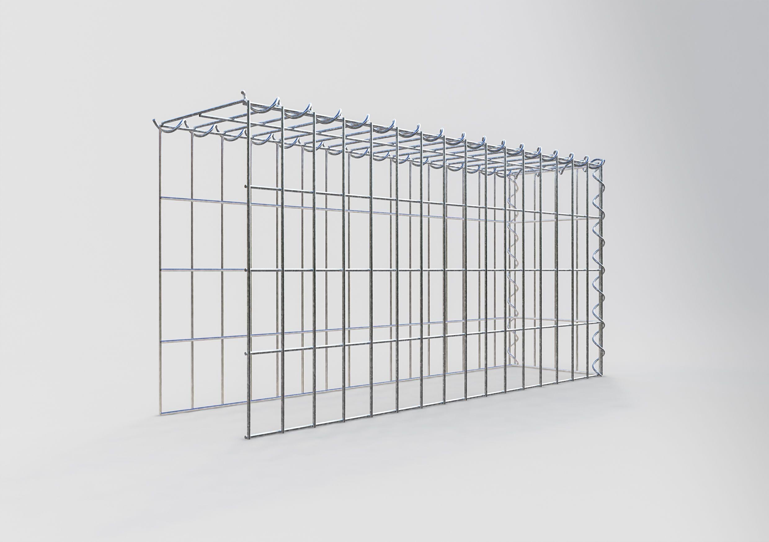 Gabion monté type 4 80 cm x 40 cm x 20 cm (L x H x P), maille 5 cm x 10 cm, spirale