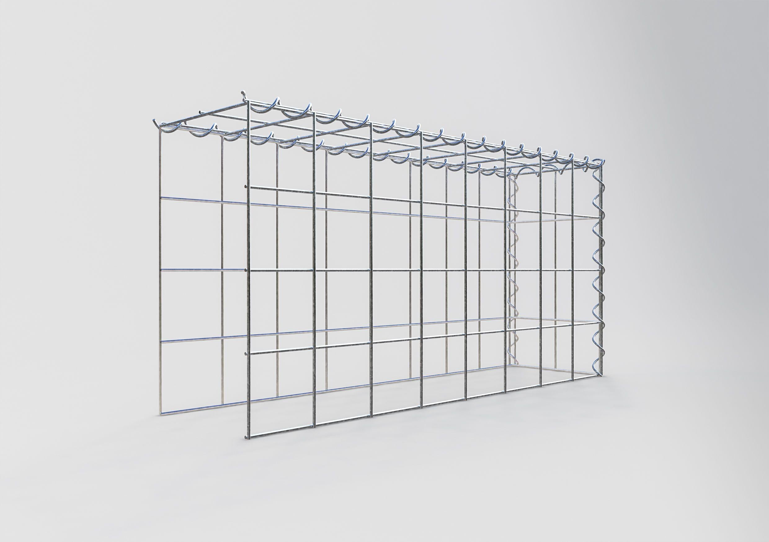 Gabion monté type 4 80 cm x 40 cm x 20 cm (L x H x P), maille 10 cm x 10 cm, spirale