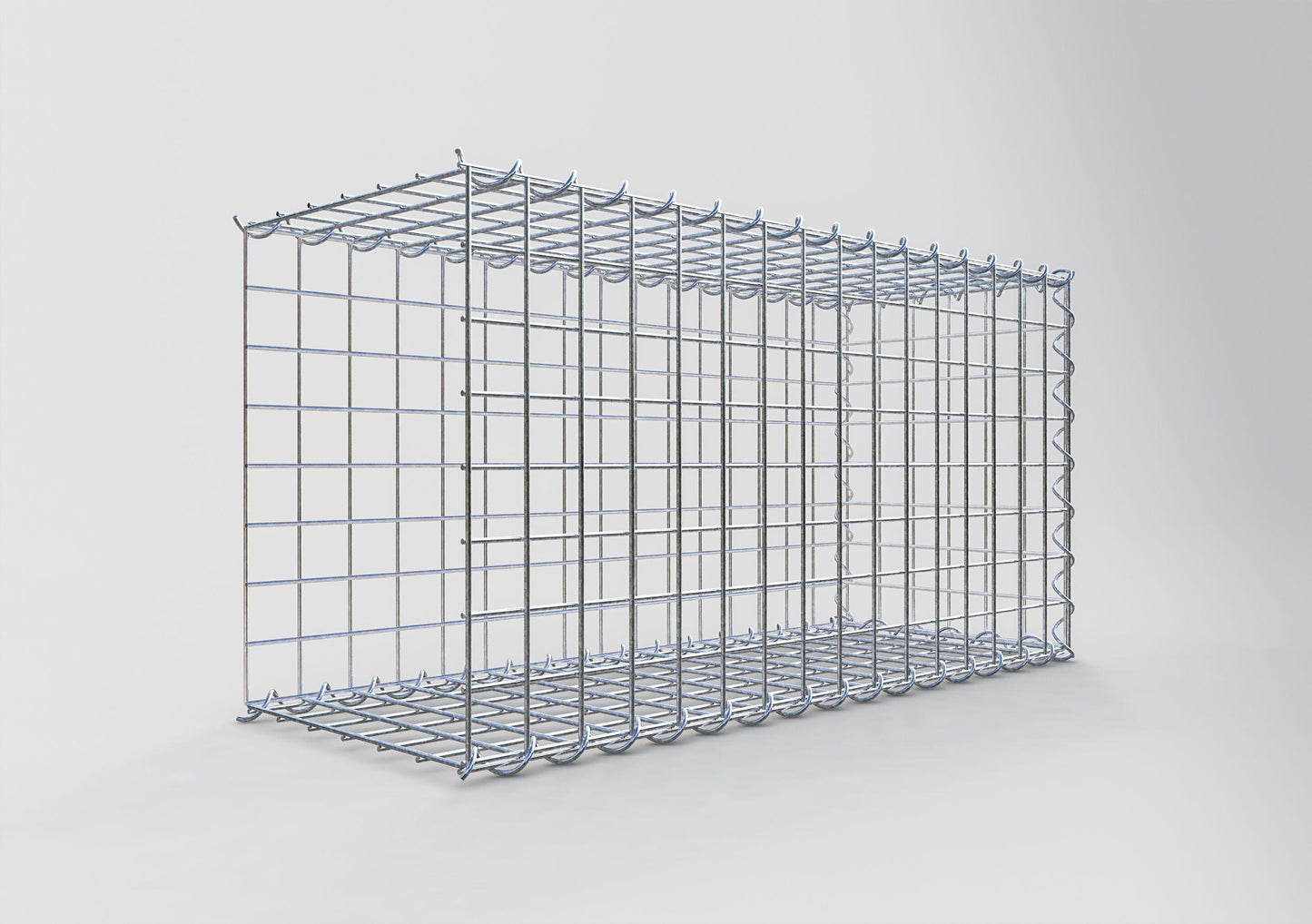 Gabion rapporté type 2 80 cm x 40 cm x 30 cm (L x H x P), mailles 5 cm x 5 cm, spirale