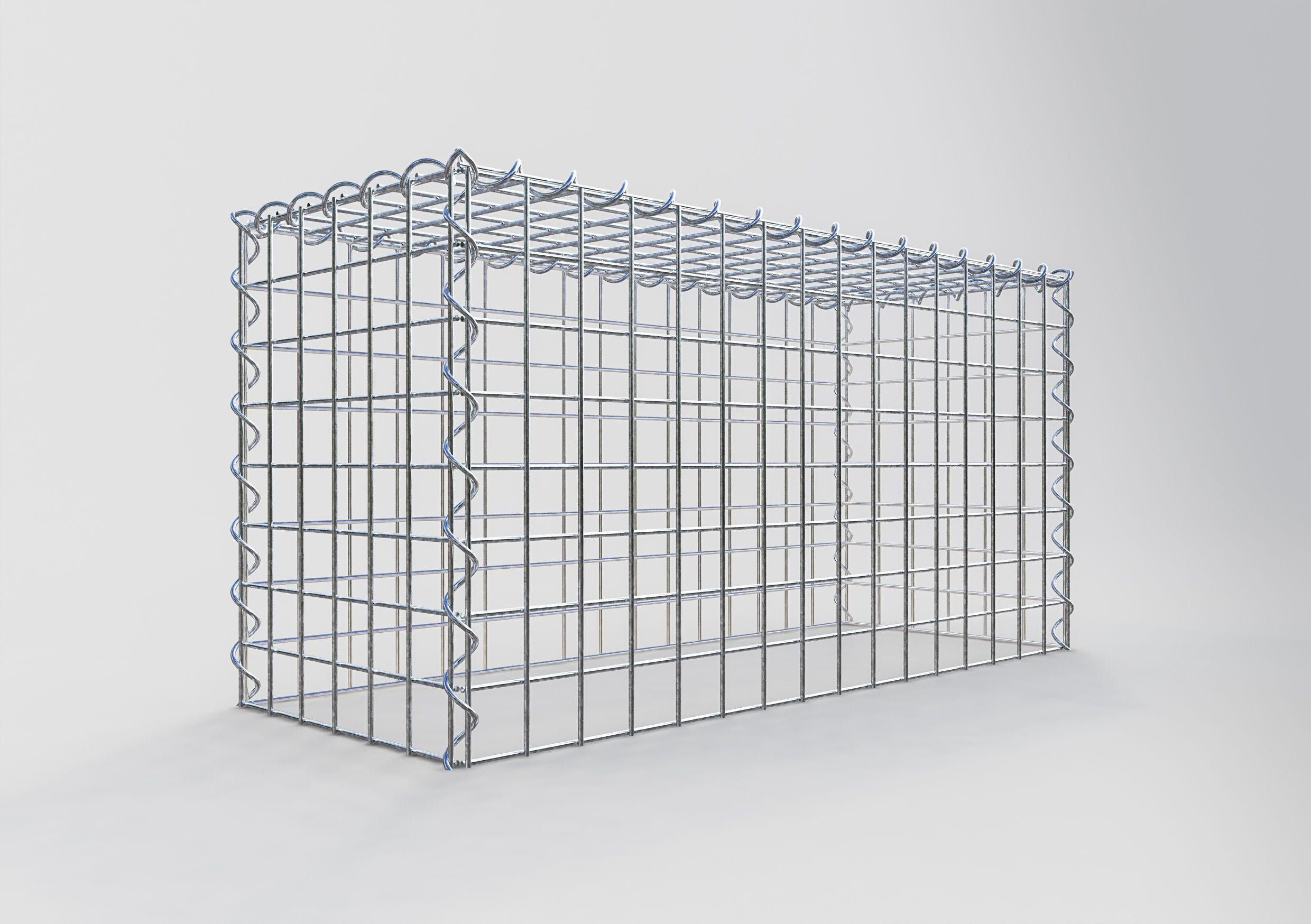 Gabion sur toile type 3 80 cm x 40 cm x 30 cm (L x H x P), maille 5 cm x 5 cm, spirale