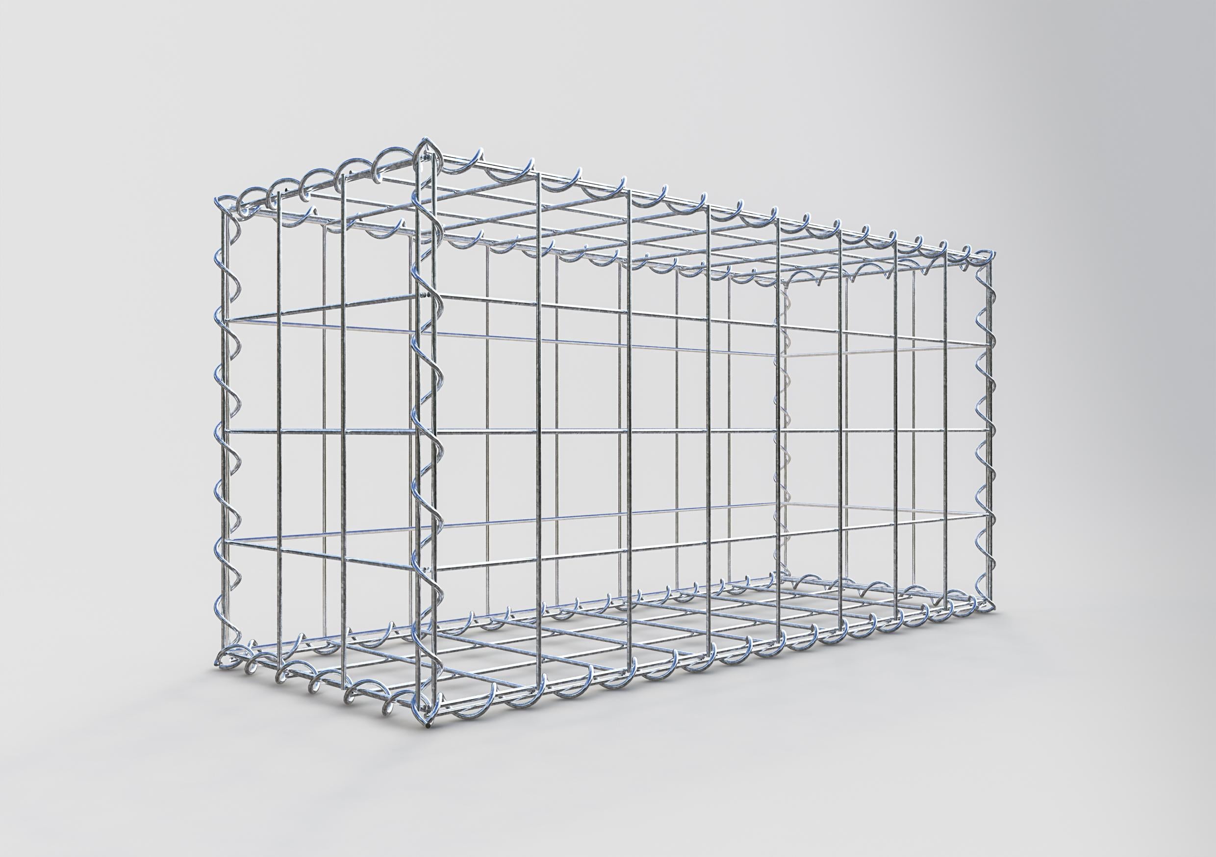 Gabion 80 cm x 40 cm x 30 cm (L x H x P), maille 10 cm x 10 cm, spirale