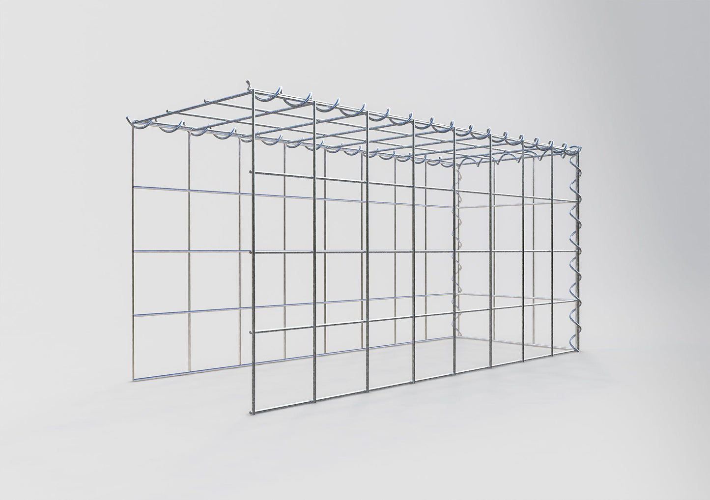 Gabbione aggiuntivo tipo 4 80 cm x 40 cm x 30 cm (L x H x P), maglia 10 cm x 10 cm, spirale