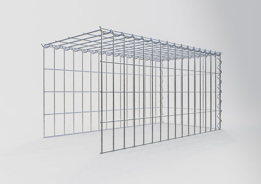 Gabion rapporté type 4 80 cm x 40 cm x 40 cm (L x H x P), mailles 5 cm x 10 cm, spirale