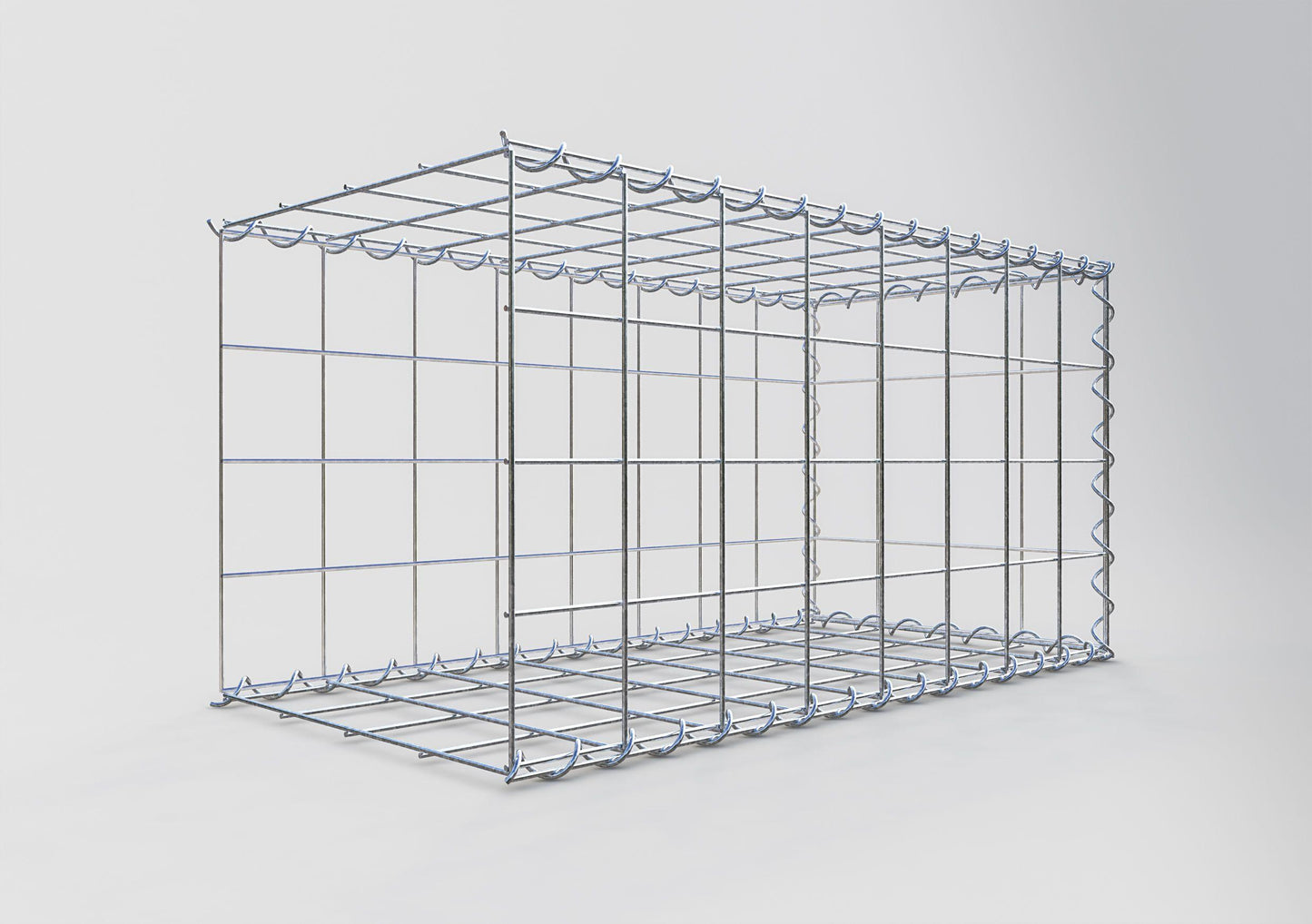 Opvokset gabion type 2 80 cm x 40 cm x 40 cm (L x H x D), maskestørrelse 10 cm x 10 cm, spiral