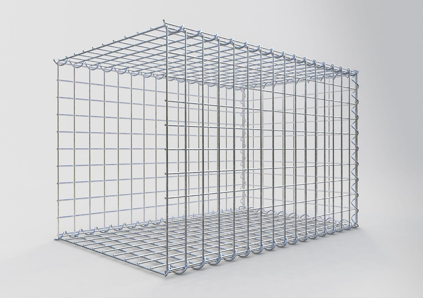 Gabion rapporté type 2 80 cm x 50 cm x 50 cm (L x H x P), mailles 5 cm x 5 cm, spirale