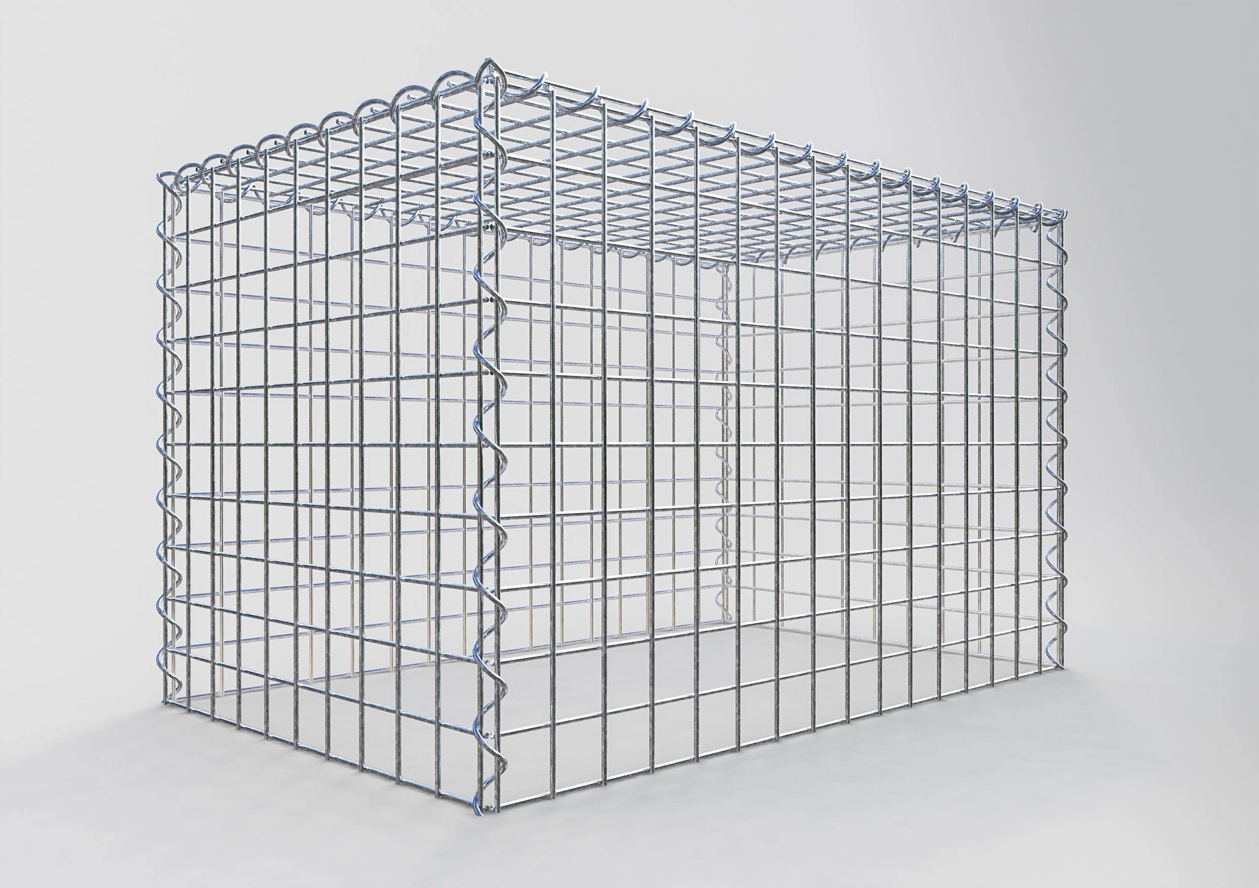 Gabion sur toile type 3 80 cm x 50 cm x 50 cm (L x H x P), maille 5 cm x 5 cm, spirale