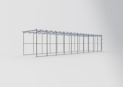 Grown-on gabion type 4 100 cm x 20 cm x 20 cm (L x H x D), mesh size 10 cm x 10 cm, spiral