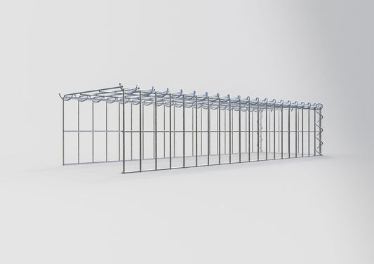 Grown-on gabion type 4 100 cm x 20 cm x 30 cm (L x H x D), mesh size 5 cm x 10 cm, spiral