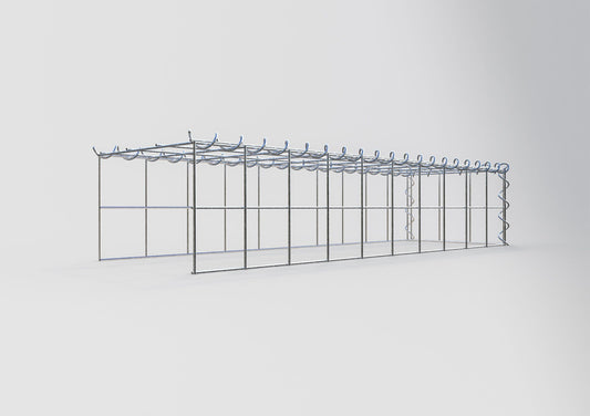 Grown-on gabion type 4 100 cm x 20 cm x 30 cm (L x H x D), mesh size 10 cm x 10 cm, spiral