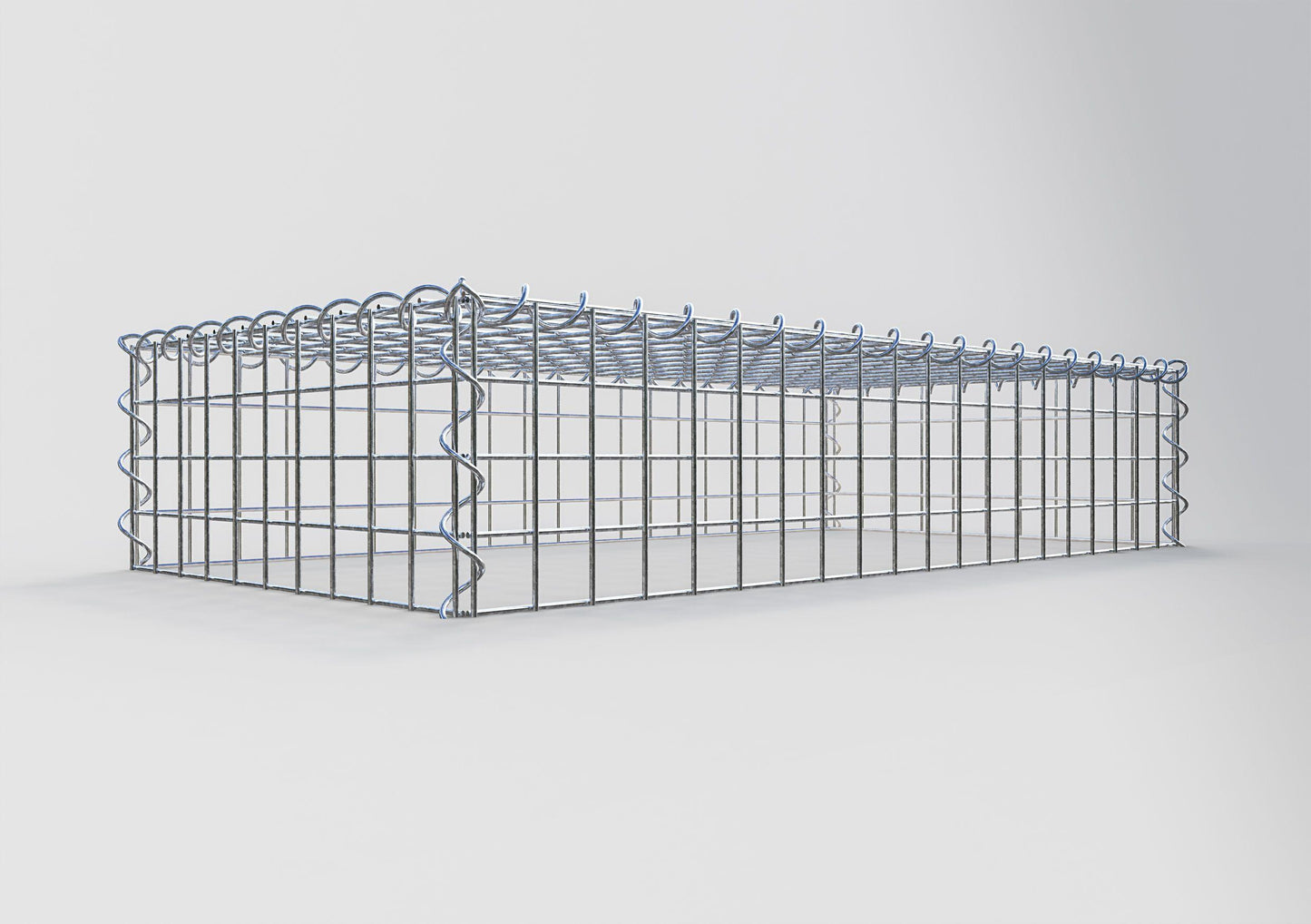 Add-on schanskorf type 3 100 cm x 20 cm x 50 cm (L x H x D), maaswijdte 5 cm x 5 cm, spiraalvormig