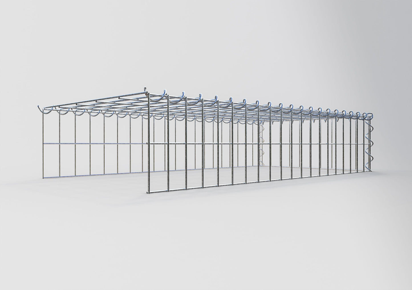 Gabion rapporté type 4 100 cm x 20 cm x 50 cm (L x H x P), mailles 5 cm x 10 cm, spirale