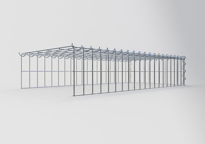 Gabion rapporté type 4 100 cm x 20 cm x 50 cm (L x H x P), mailles 5 cm x 10 cm, spirale