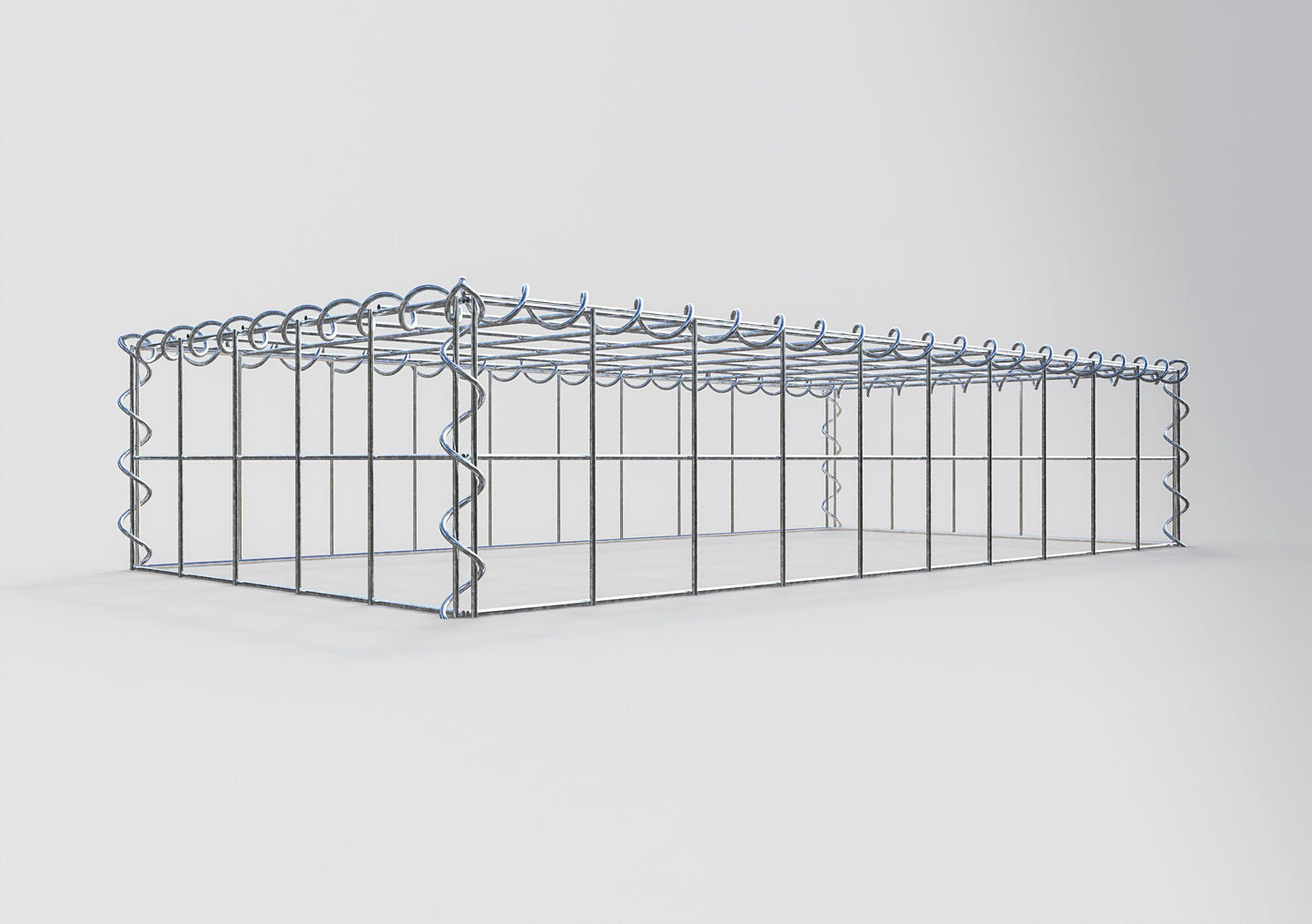 Extra gabion typ 3 100 cm x 20 cm x 50 cm (L x H x D), maskstorlek 10 cm x 10 cm, spiral