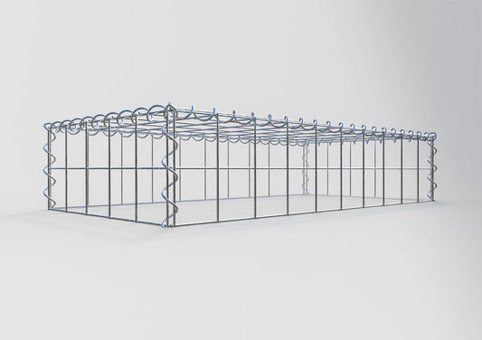 Grown-on gabion type 3 100 cm x 20 cm x 50 cm (L x H x D), mesh size 10 cm x 10 cm, spiral