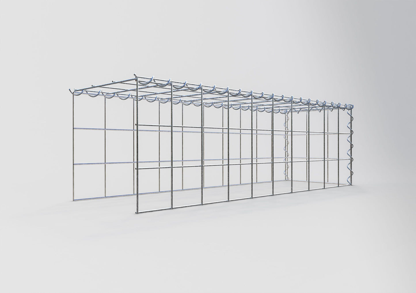 Gabião Tipo 4 100 cm x 30 cm x 30 cm (C x A x P), malhagem 10 cm x 10 cm, espiral