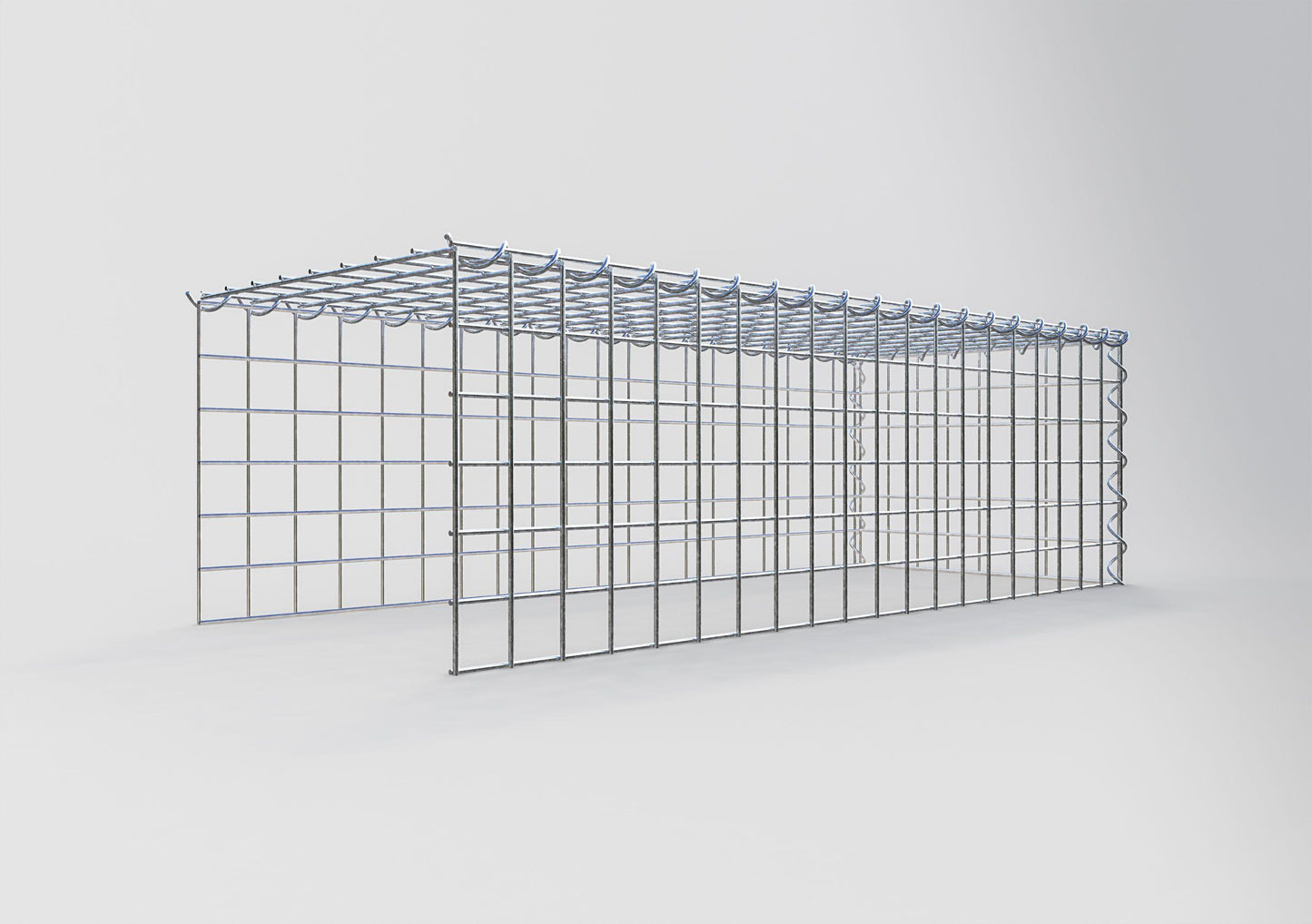 Anbaugabione Typ 4 100 cm x 30 cm x 40 cm (L x H x T), Maschenweite 5 cm x 5 cm, Spirale