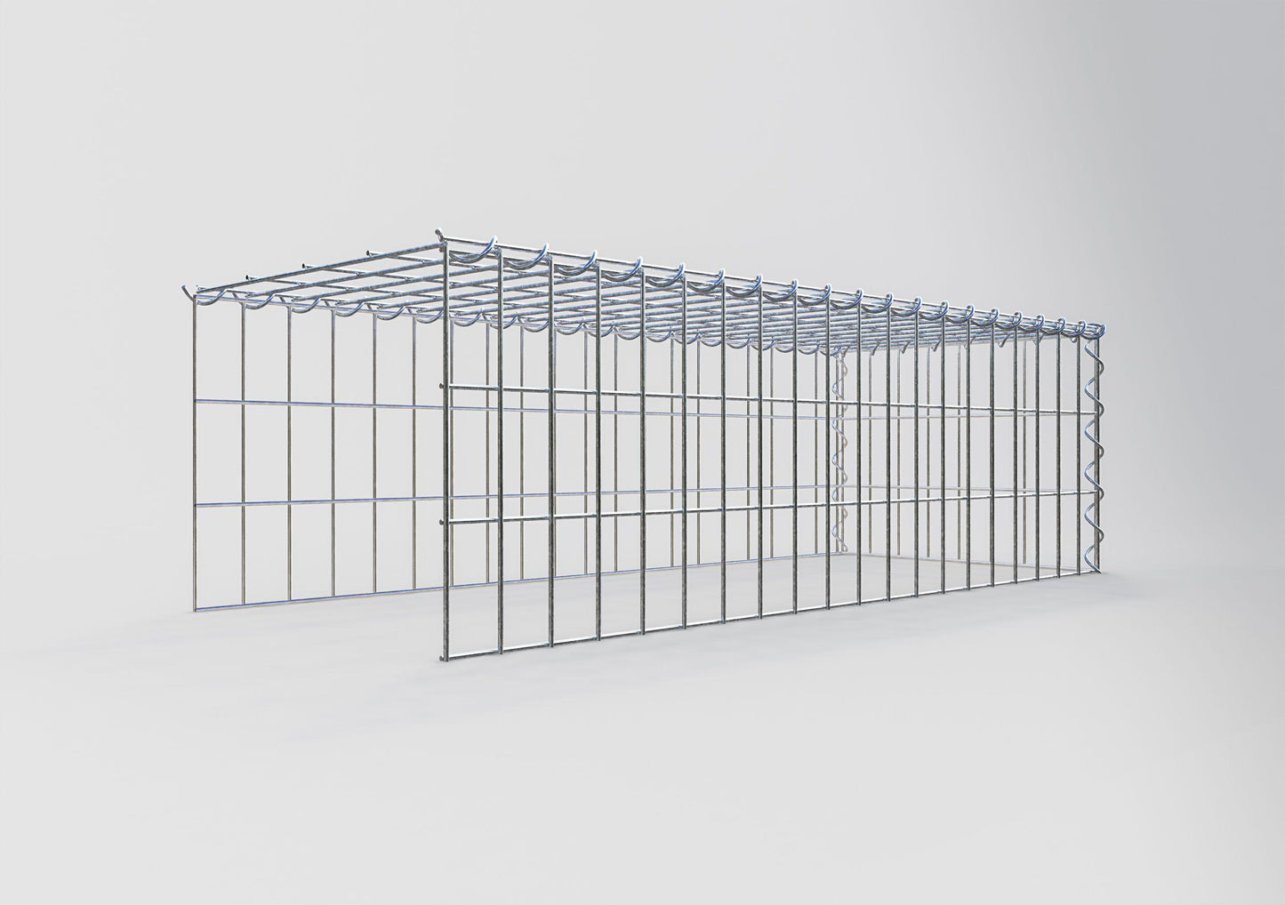 Gabião tipo 4 100 cm x 30 cm x 40 cm (C x A x P), malhagem 5 cm x 10 cm, espiral