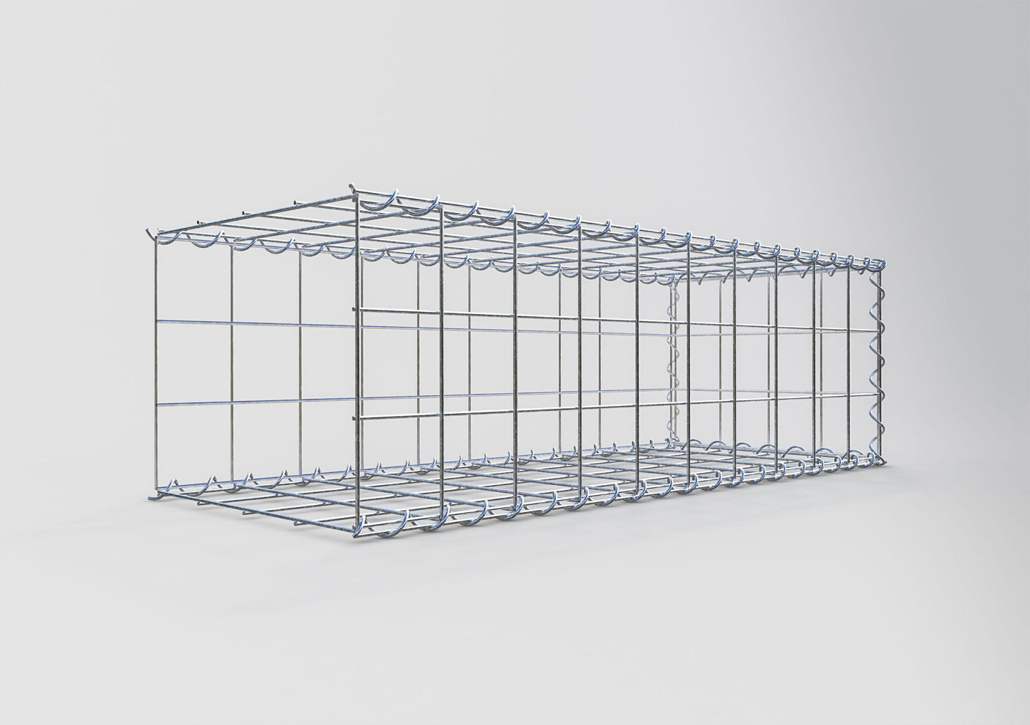 Anbaugabione Typ 2 100 cm x 30 cm x 40 cm (L x H x T), Maschenweite 10 cm x 10 cm, Spirale