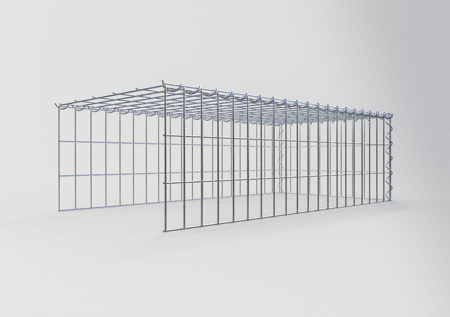 Extra gabion typ 4 100 cm x 30 cm x 50 cm (L x H x D), maskstorlek 5 cm x 10 cm, spiral