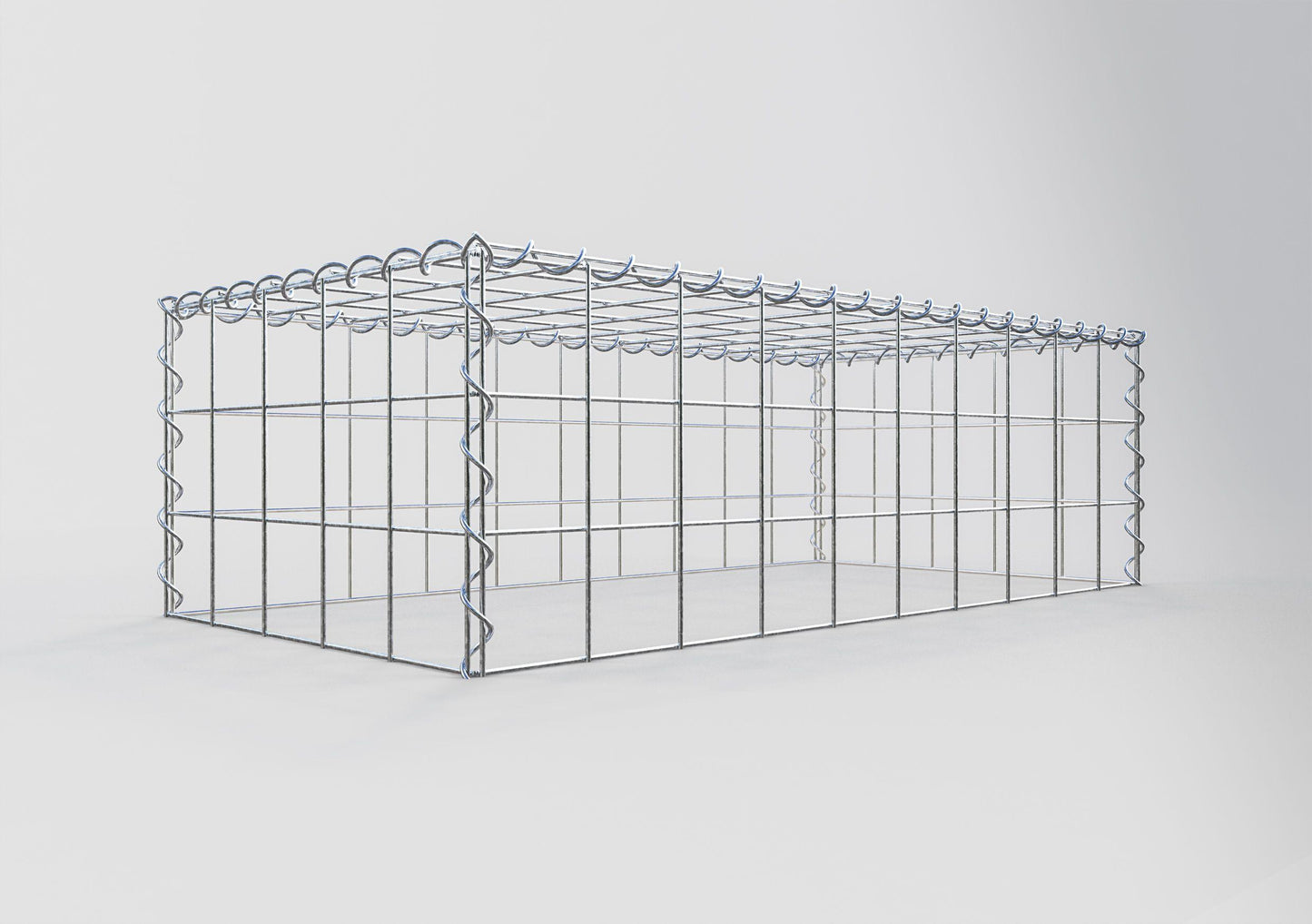 Add-on schanskorf type 3 100 cm x 30 cm x 50 cm (L x H x D), maaswijdte 10 cm x 10 cm, spiraal