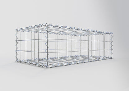 Gabion 100 cm x 30 cm x 50 cm (L x H x P), mailles 10 cm x 10 cm, spirale