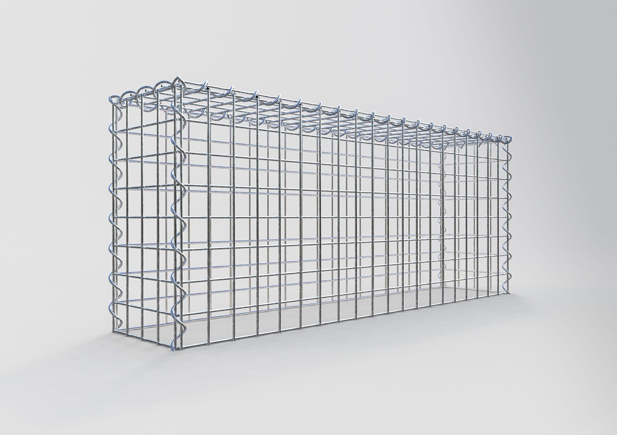 Gabion sur toile type 3 100 cm x 40 cm x 20 cm (L x H x P), maille 5 cm x 5 cm, spirale