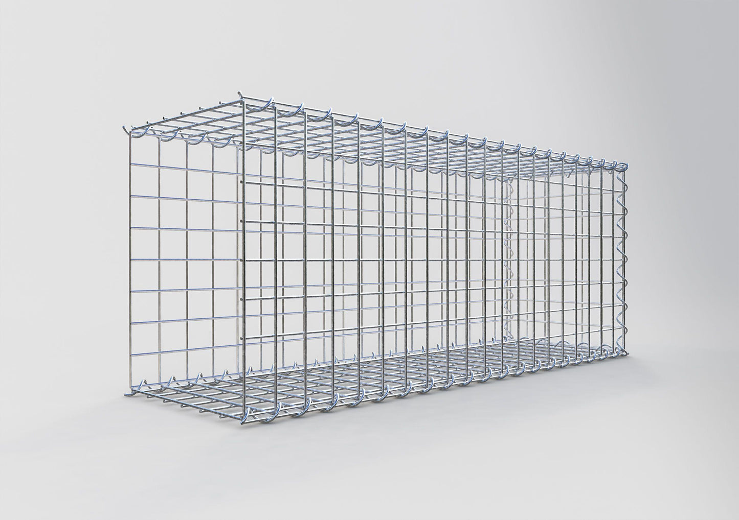 Gabion rapporté type 2 100 cm x 40 cm x 30 cm (L x H x P), mailles 5 cm x 5 cm, spirale