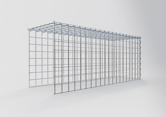 Anbaugabione Typ 4 100 cm x 40 cm x 30 cm (L x H x T), Maschenweite 5 cm x 5 cm, Spirale