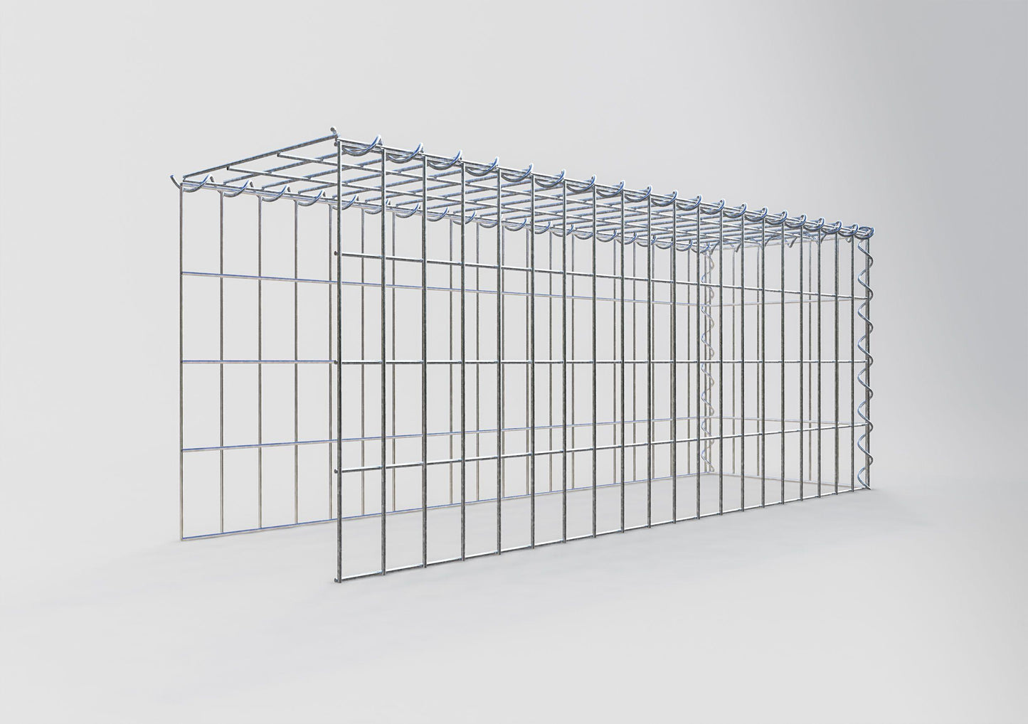 Gabion rapporté type 4 100 cm x 40 cm x 30 cm (L x H x P), mailles 5 cm x 10 cm, spirale