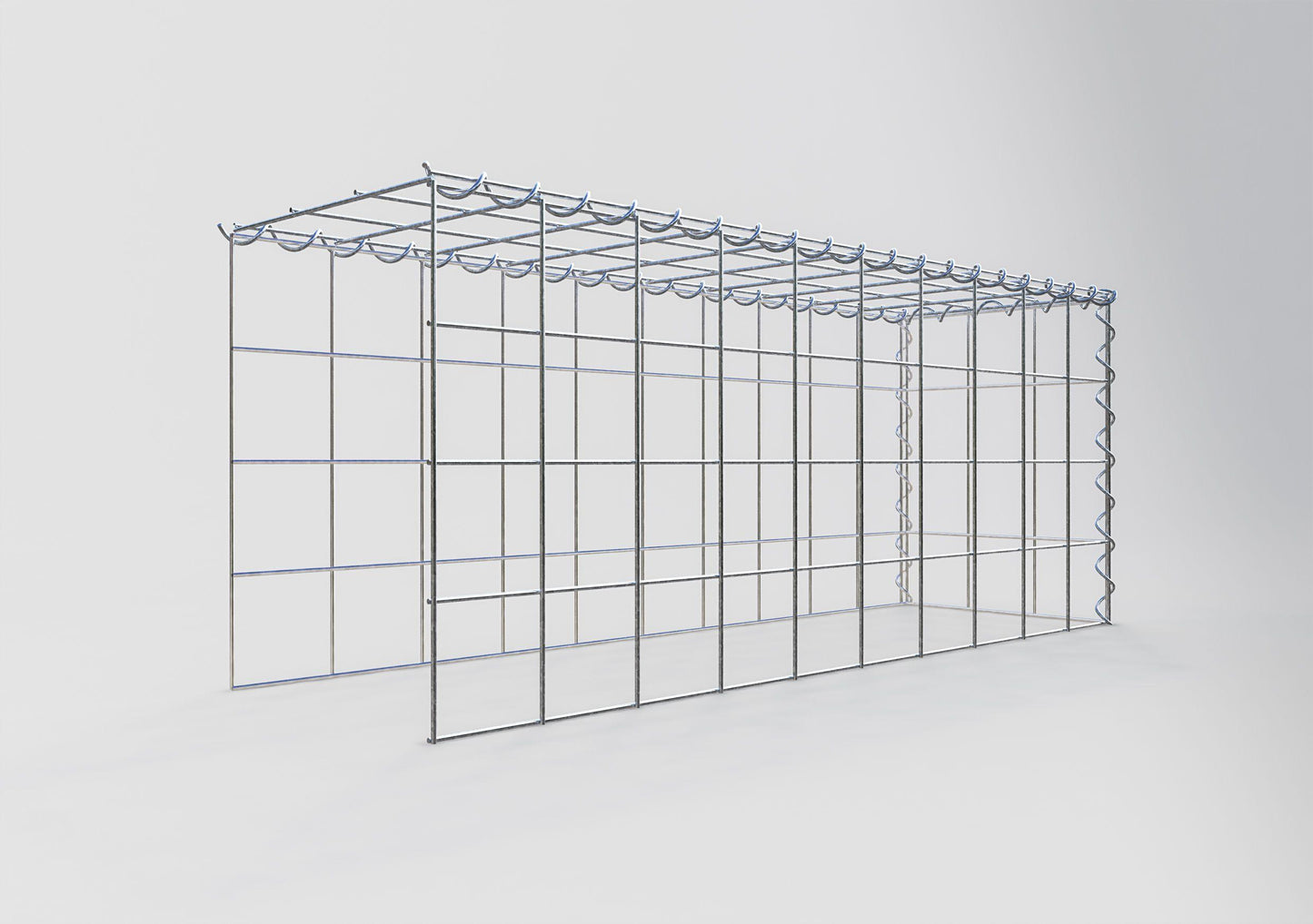 Gabião tipo 4 100 cm x 40 cm x 30 cm (C x A x P), malhagem 10 cm x 10 cm, espiral