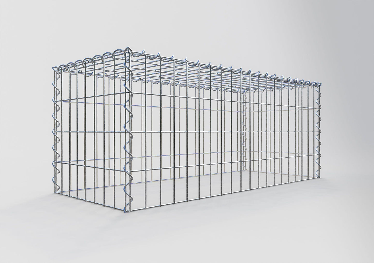 Gavión complementario tipo 3 100 cm x 40 cm x 40 cm (L x A x P), malla 5 cm x 10 cm, espiral