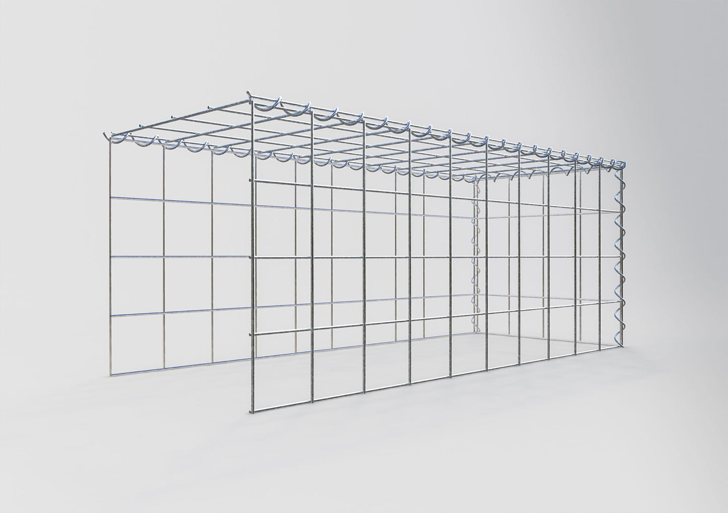 Extra gabion typ 4 100 cm x 40 cm x 40 cm (L x H x D), maskstorlek 10 cm x 10 cm, spiral