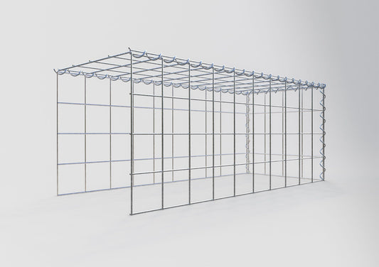 Gabion rapporté type 4 100 cm x 40 cm x 40 cm (L x H x P), mailles 10 cm x 10 cm, spirale