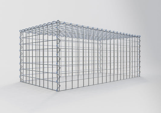 Extra gabion typ 3 100 cm x 40 cm x 50 cm (L x H x D), maskstorlek 5 cm x 5 cm, spiral