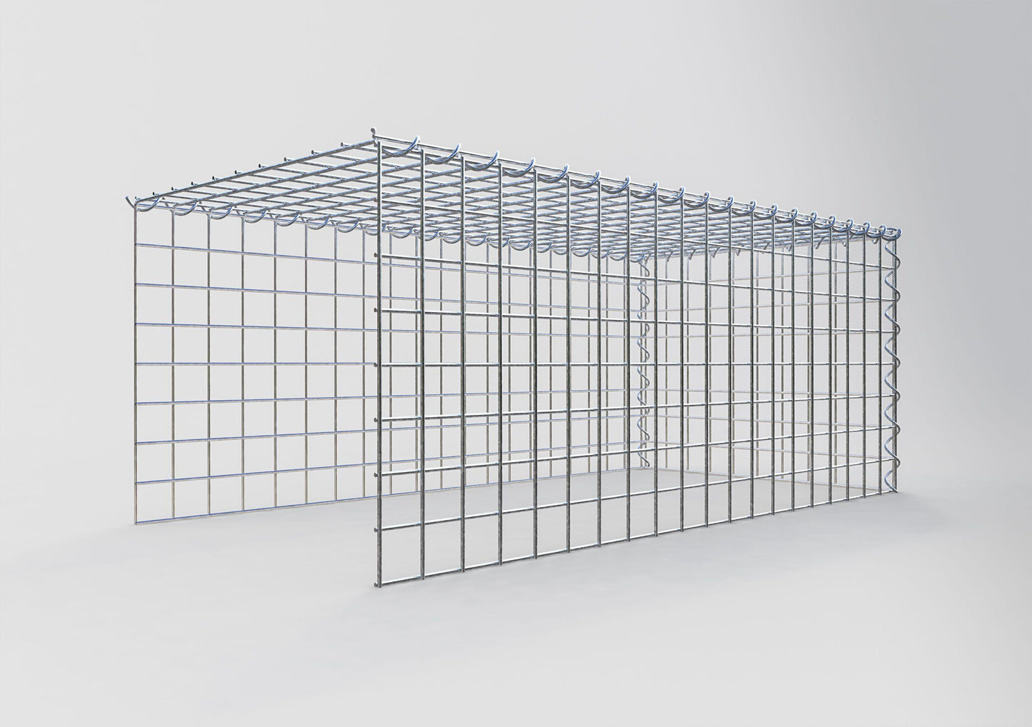 Gabião tipo 4 100 cm x 40 cm x 50 cm (C x A x P), malhagem 5 cm x 5 cm, espiral