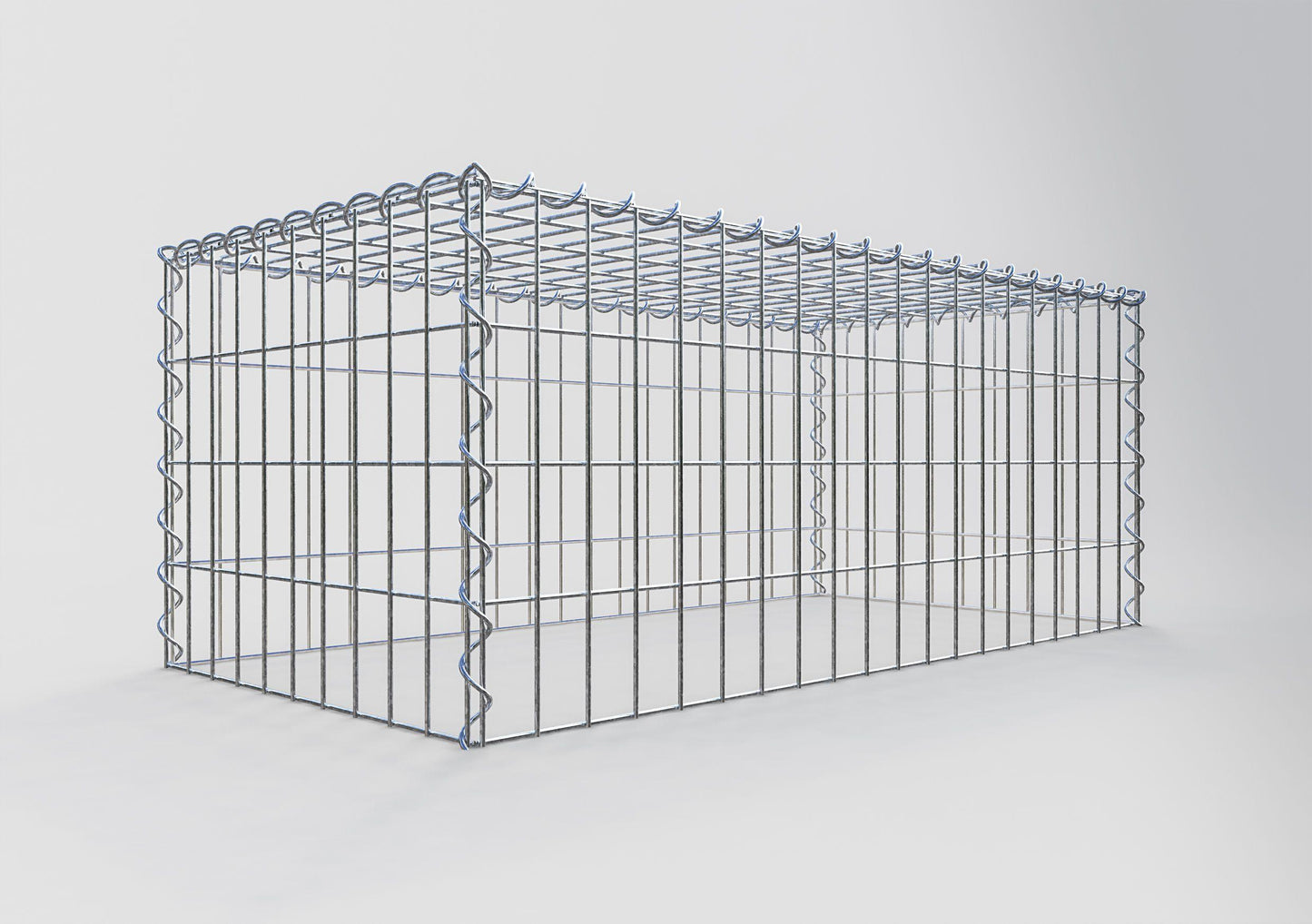 Gabbione aggiuntivo tipo 3 100 cm x 40 cm x 50 cm (L x A x P), maglia 5 cm x 10 cm, spirale