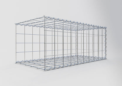 Gabion rapporté type 2 100 cm x 40 cm x 50 cm (L x H x P), mailles 10 cm x 10 cm, spirale