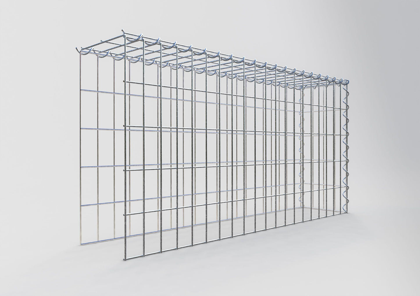 Grown-on gabion type 4 100 cm x 50 cm x 20 cm (L x H x D), mesh size 5 cm x 10 cm, spiral