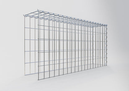 Grown-on gabion type 4 100 cm x 50 cm x 20 cm (L x H x D), mesh size 5 cm x 10 cm, spiral