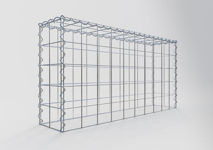 Extra gabion typ 3 100 cm x 50 cm x 20 cm (L x H x D), maskstorlek 10 cm x 10 cm, spiral