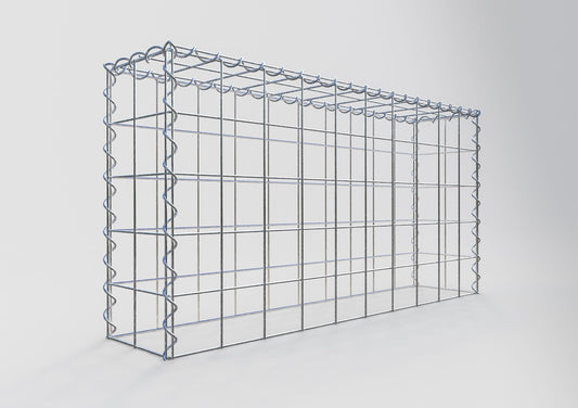 Grown-on gabion type 3 100 cm x 50 cm x 20 cm (L x H x D), mesh size 10 cm x 10 cm, spiral