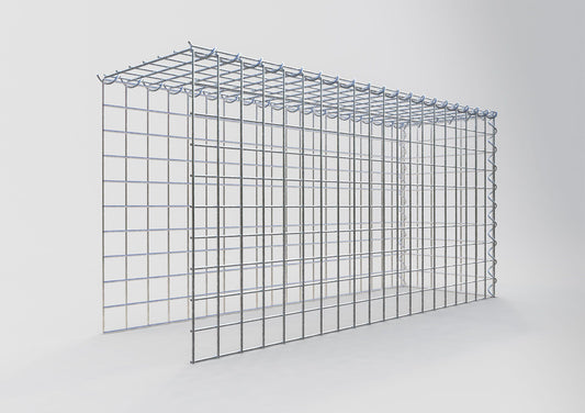 Gabion rapporté type 4 100 cm x 50 cm x 30 cm (L x H x P), mailles 5 cm x 5 cm, spirale